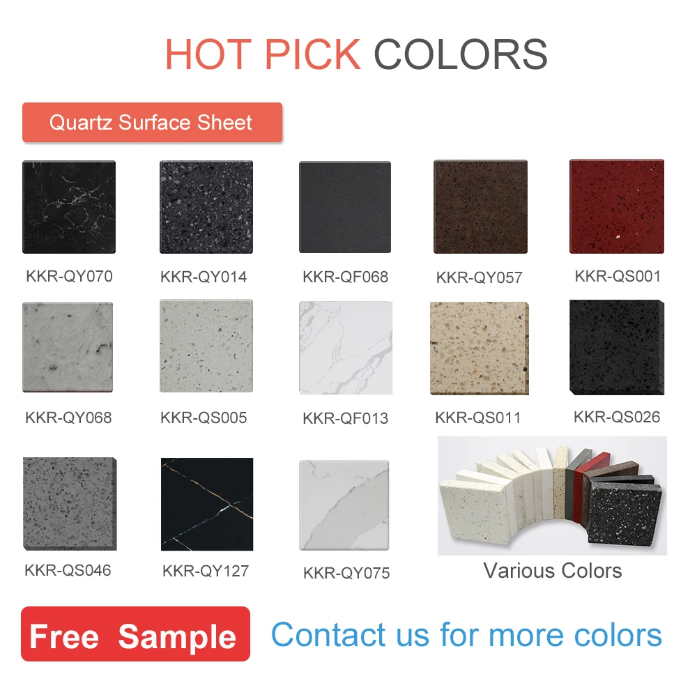 8mm Quartz Stone Kitchen Benchtop Quartz Stone Plate Countertop Artificial Quartz Big Slab