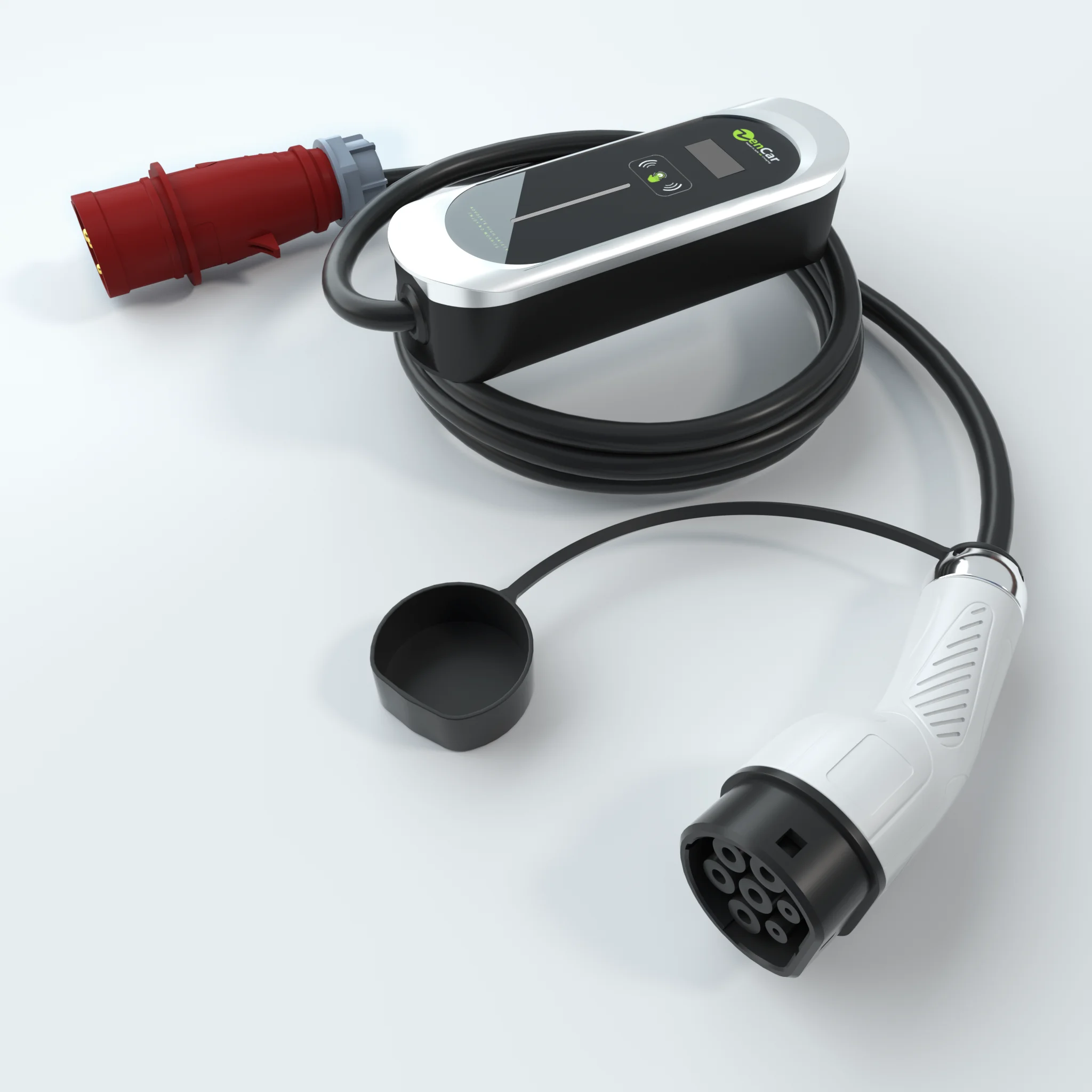 ZenCar 11kw car charger 16A ev level 2 charger with DC 6mA Model E wall mounted home ev charging cable with type B RCD