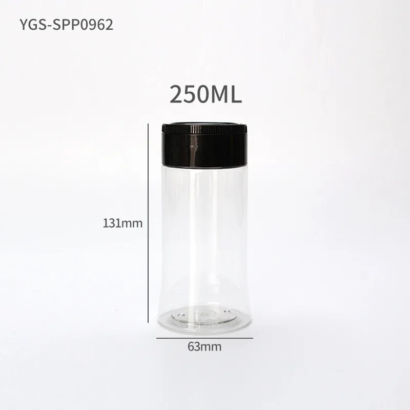 New Cheap 300Ml Container Kitchen Round Plastic Seasoning Spices Jars And Shaker Spice Bottle With Customized Lid