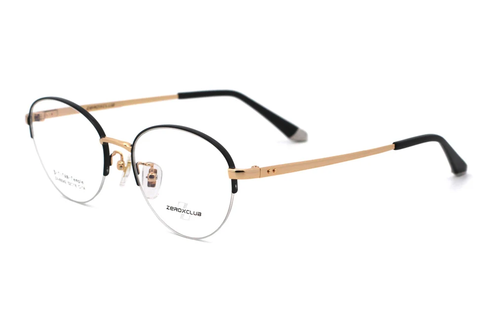 65042 High Quality Half Rim Titanium Eyeglasses Eye Glasses Frame