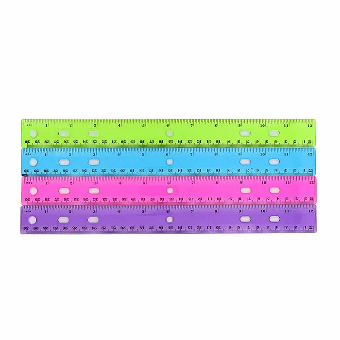  Приподнятые скошенные края акриловая линейка прозрачная зеленая небьющаяся