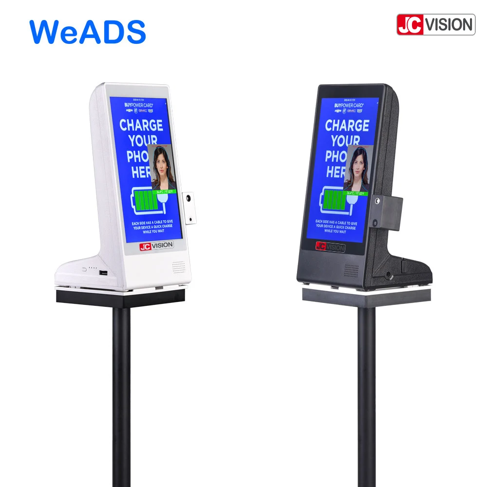Jcvision 8 дюймов Wi-Fi дисплей рекламы с измерением температуры меню Powerbank для ресторана