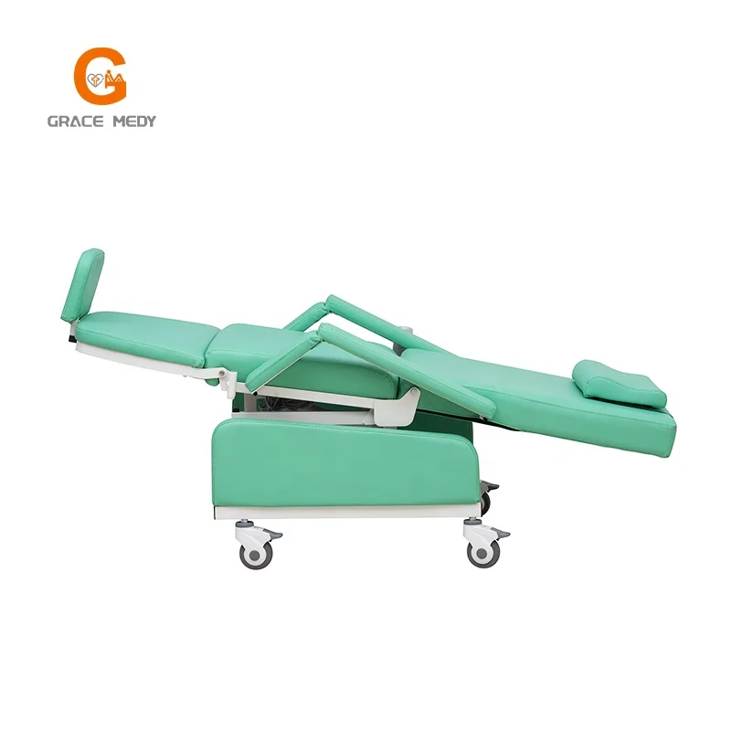 Professional Medical Exam Equipment Two Function Adjustable Electric Patient Dialysis Chair