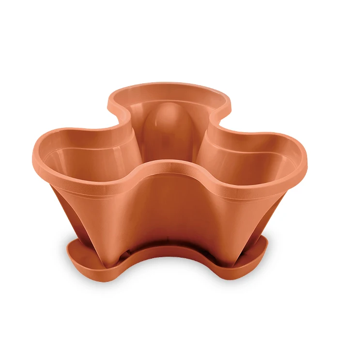 Garden stackable plastic hydroponic tower planter strawberry flower pot