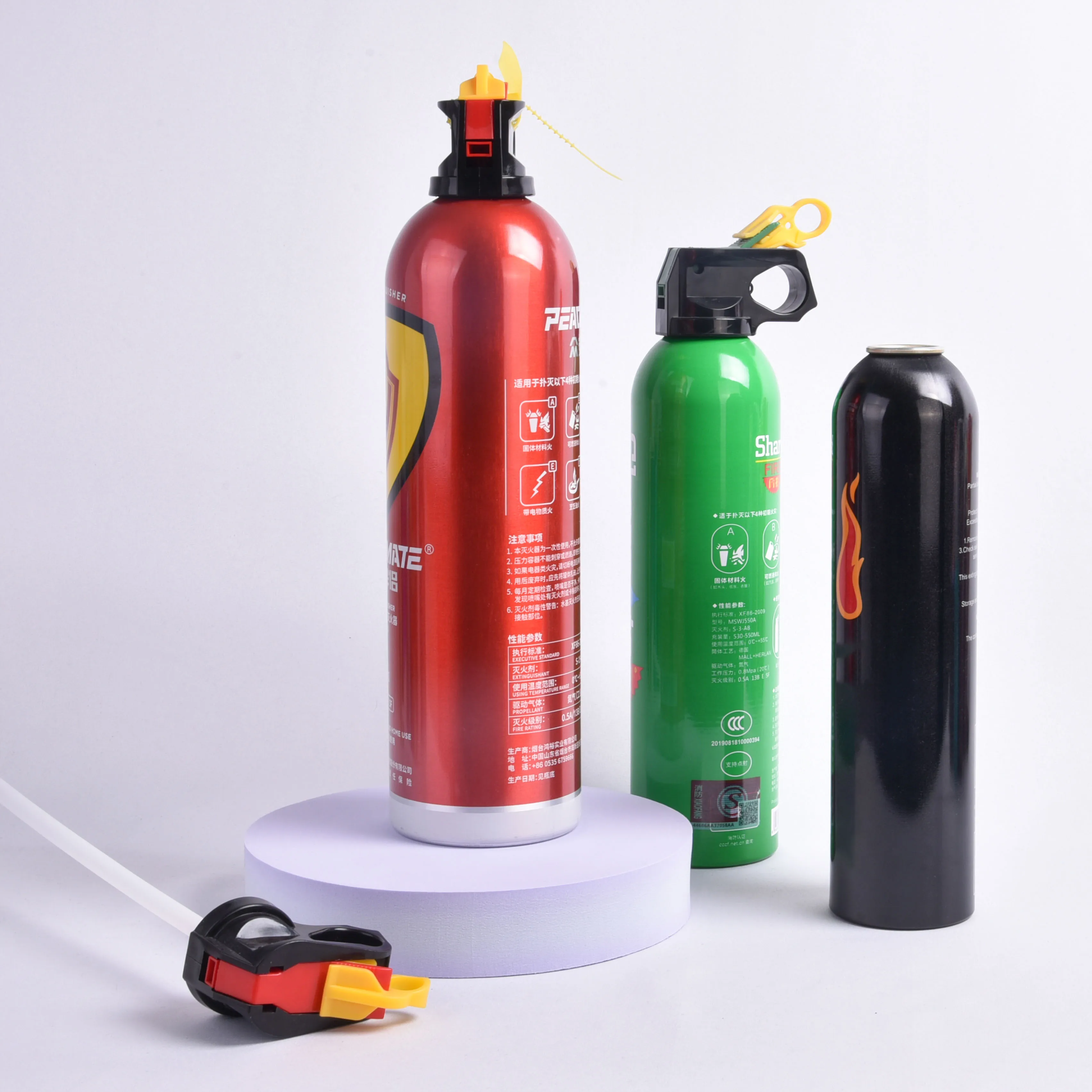 Quick Shipment Wholesale Aluminum Aersol Can 12oz 250ml 500ml 600ml Empty Aerosol Fire Suppression Spray Can Fire Extinguisher