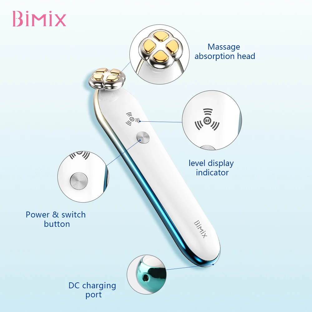 Bimix 24K позолоченные свинцовые головки 250-300 кГц радиочастотный инструмент для глаз