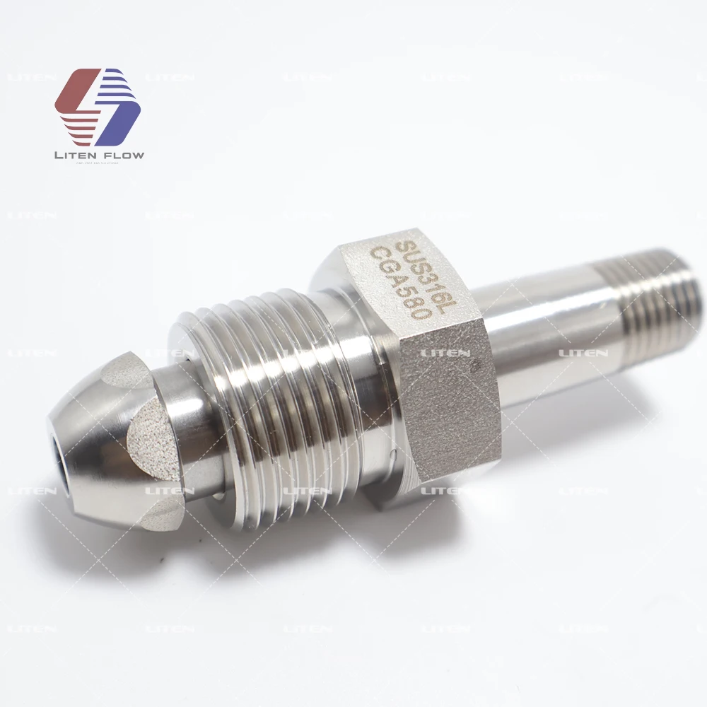 CGA580 соски высокого давления для сжатого инертного газа к штекерному 1/4 NPT MNPT CGA 580 адаптер цилиндра из нержавеющей стали 316
