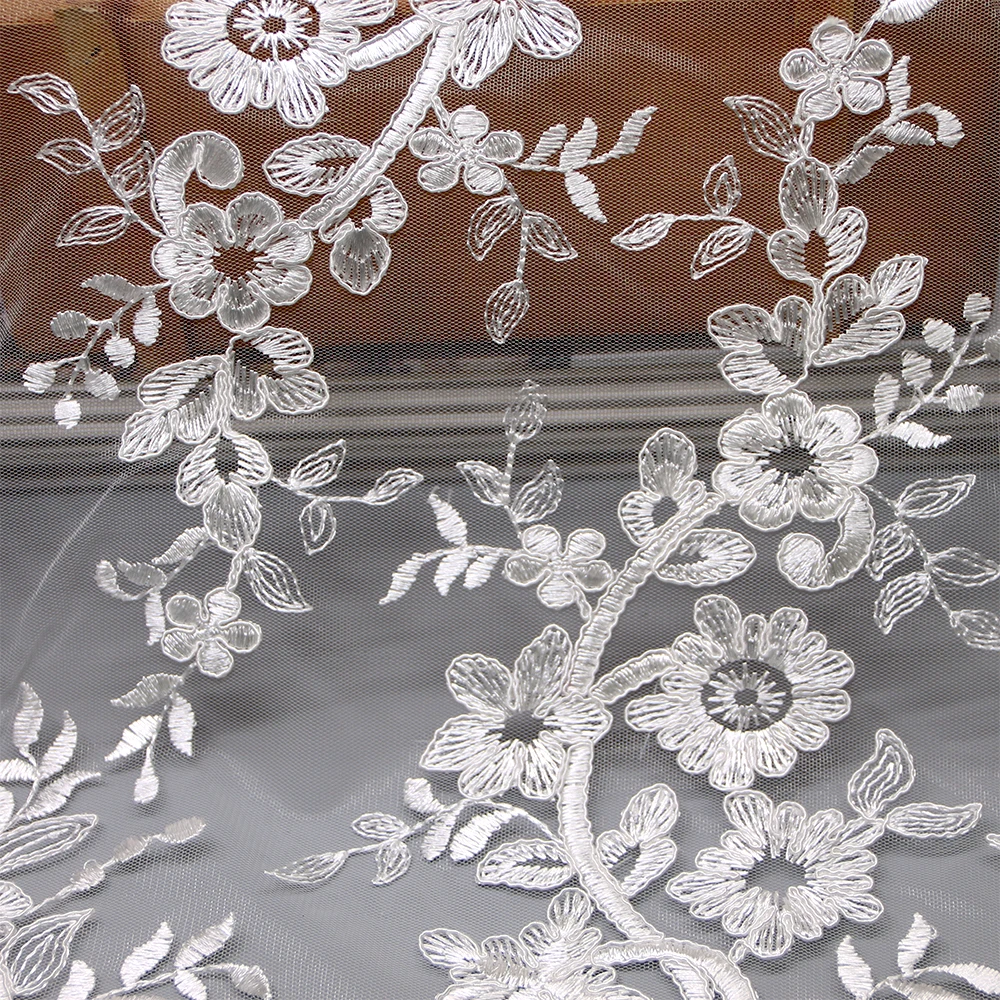 Свадебное женское платье, кружевная ткань, свадебная кружевная сетчатая ткань с вышивкой