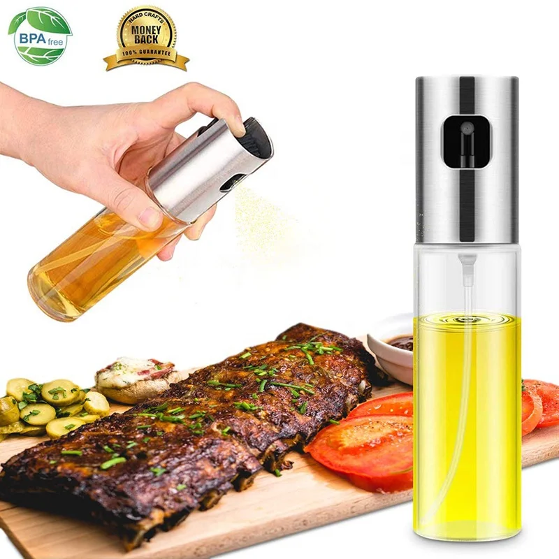
Stainless Steel Olive Oil Sprayer Spray for Cooking Spray Bottle Olive Mister for Cooking, BBQ, Salad, Baking, Roasting 