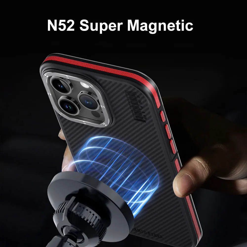 WLONS WLS30 Drop Proof Frosted Suction Mobile Skin Friendly Carbon Fiber Tpu Phone Case For Iphone 15