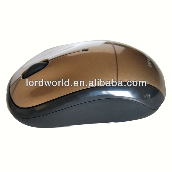 Computer Hardware Components New Optical Mouse Golden Wireless Computer Mouse