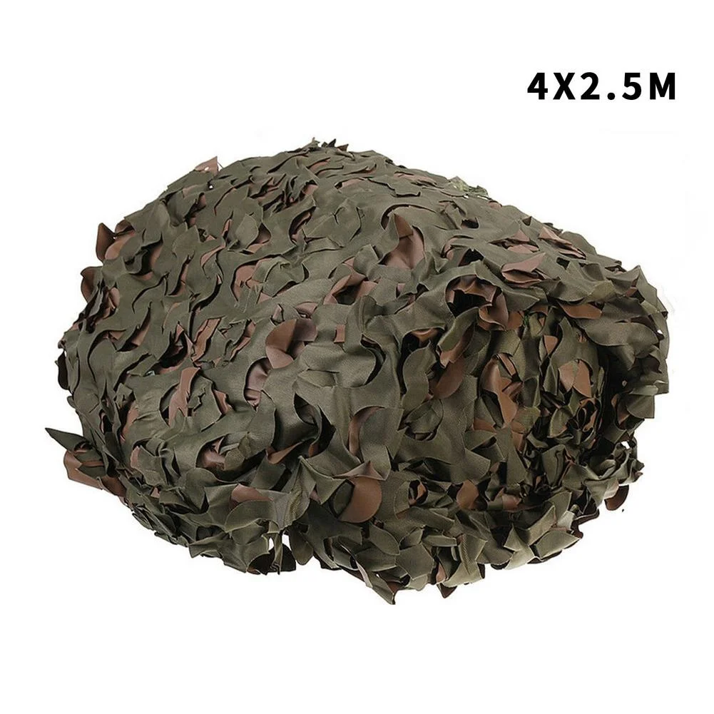 Camouflage Net 4X2.5/5X2.5/10X1.5M Wide Camouflage Camo Netting Bulk Roll Decoration Sun Shade Net