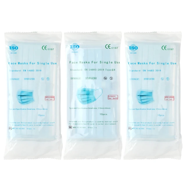 China Manufacturing 3ply Disposable Medical Face Mask Surgical Use Face Masks En14683