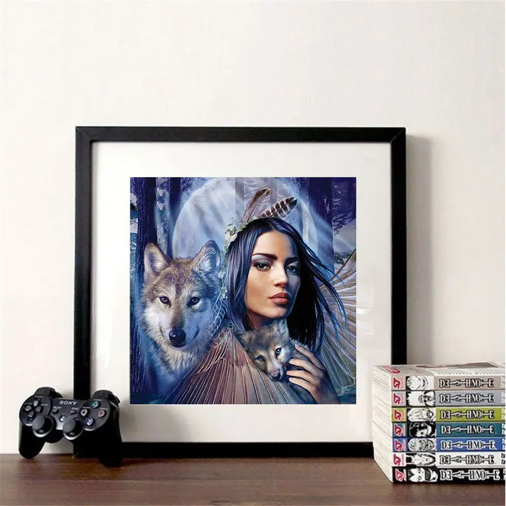  DIY Diamond Art Painting Kits Wolf Animal Photo Custom Embroidery Sale Woman Decor For