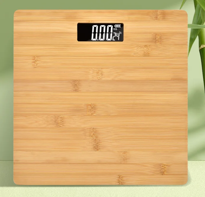 Environmental Protection Bamboo Plate Household Electronic Body Scale Multifunctional Weighing Scale Factory Direct Sales