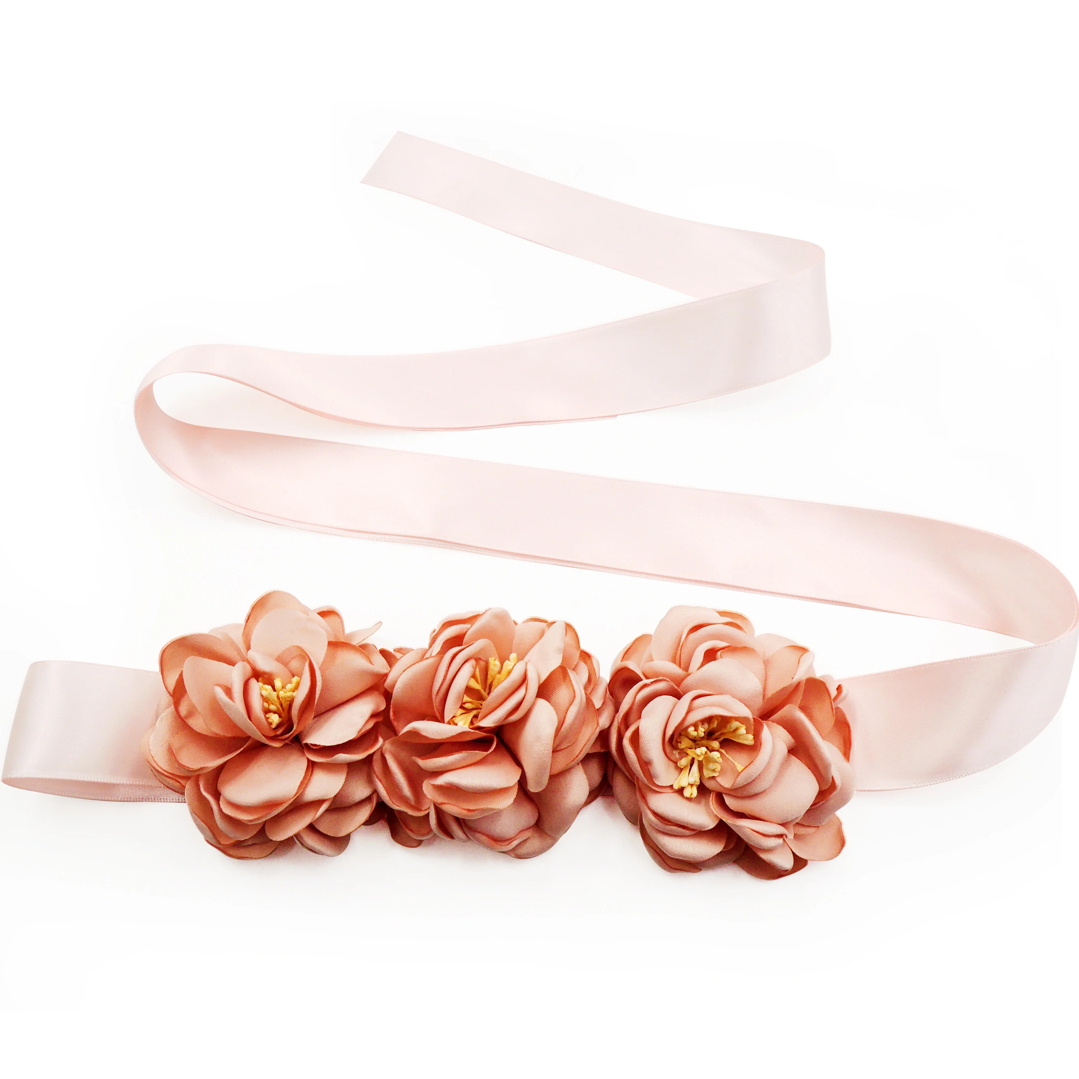 Hot Selling Handmade High Quality Girl Flower Girl Long Gown Wedding Dress Belt Flower For Decoration