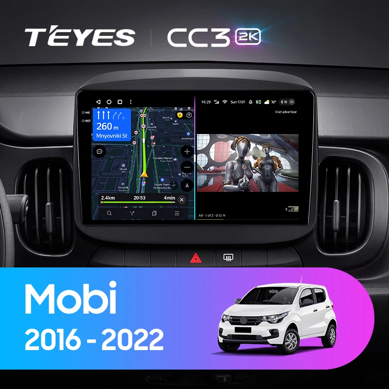 2016 2017 2018 2019 2020 2021 2022 Car Radio Multimedia TEYES CC3L CC3 2K for Fiat Mobi Ce Dsp Wireless Car Play Android Auto