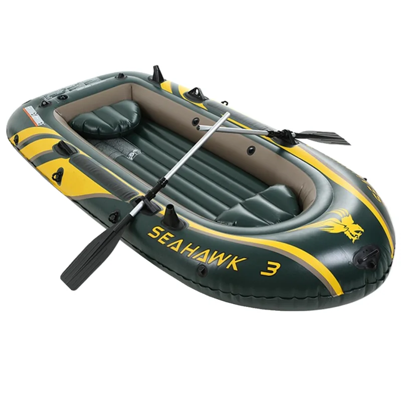 Lona Толстый ПВХ материал надувная лодка с веслом для 2-4 человек