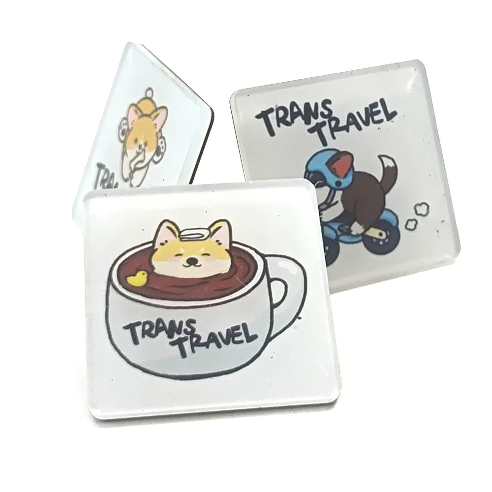 Made in China 3D Landscape Photo Cartoon Animation Square Magnetic Fridge Magnets Christmas Gifts square refrigerator magnet