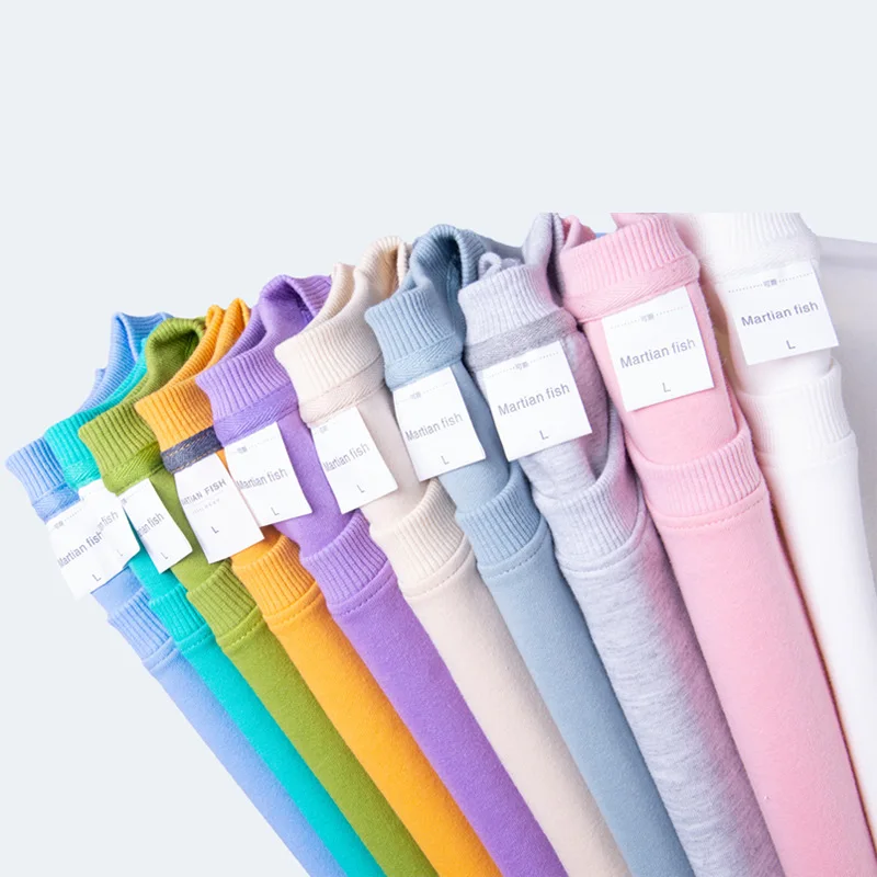 H5004 High Quality 24 Color 3XL 300g Cotton+Polyester Drop Shoulder Oversized Crewneck Sweatshirt Plain Unisex Sweatshirt