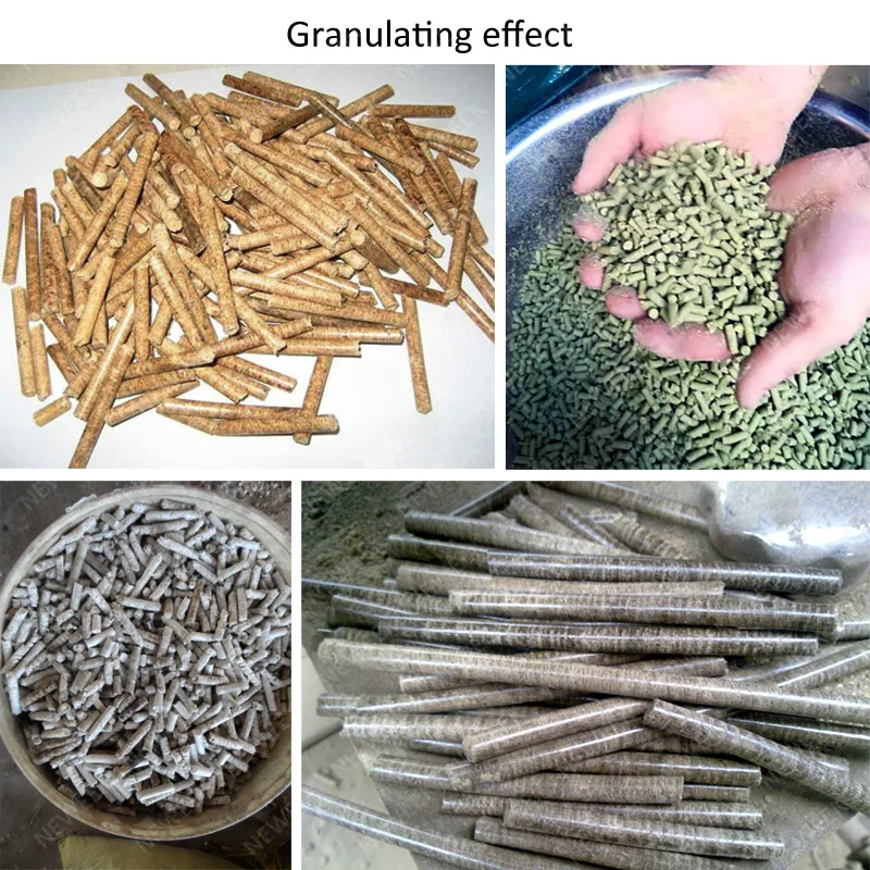 NEWEEK Single Phase 220v 110v Home Use 15HP diesel 6mm Biomass Sawdust Straw Fuel Wood Pellet Machine