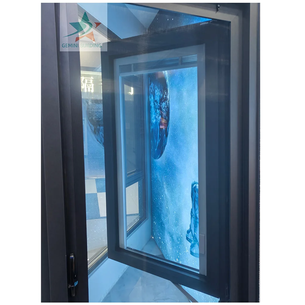Energy Efficiency Aluminum Inswing Casement Windows Triple Glazed Tilt And Turn Window With Flyscreen