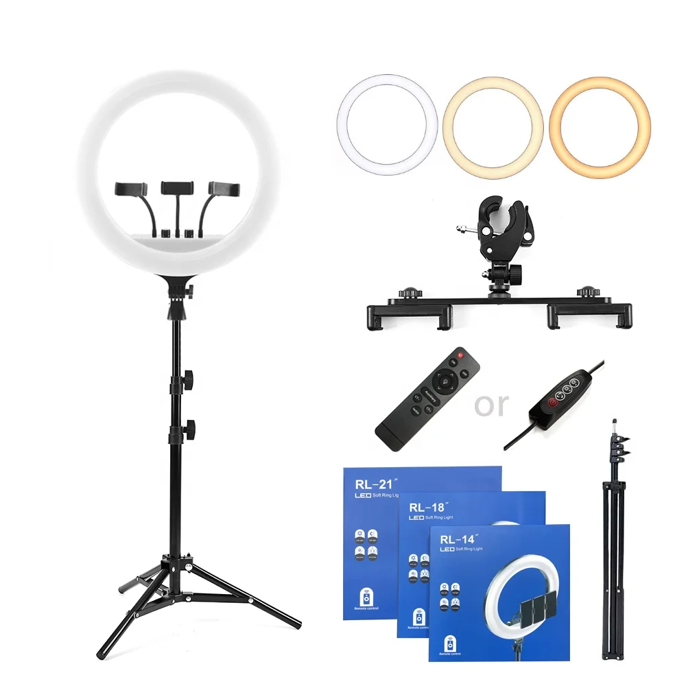 
8 10 18 inch Photography Tiktok Live Dimmable Ringlight Makeup Fill Circle Led Ring Light Lamp With Tripod Stand 