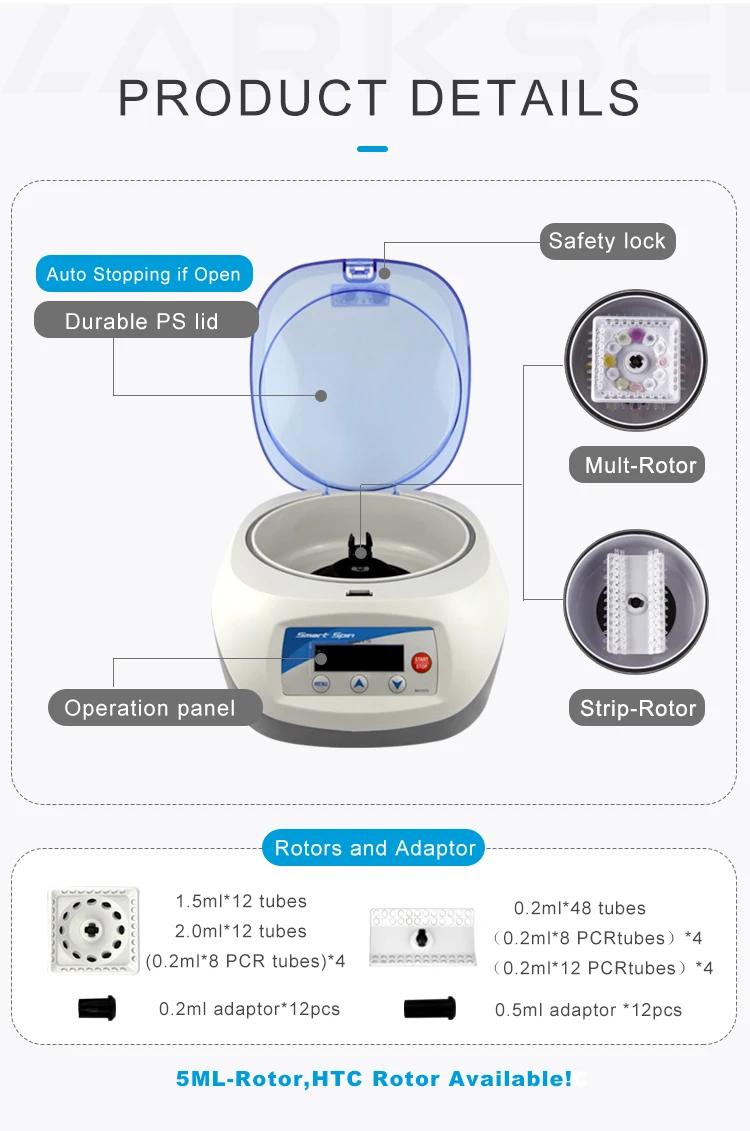 Larksci Small Blood Centrifuge Serological Centrifuge with High Quality