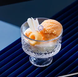 Wholesale ice cream scented candle with glass holder candles home fragrance food desert novelty scented candle