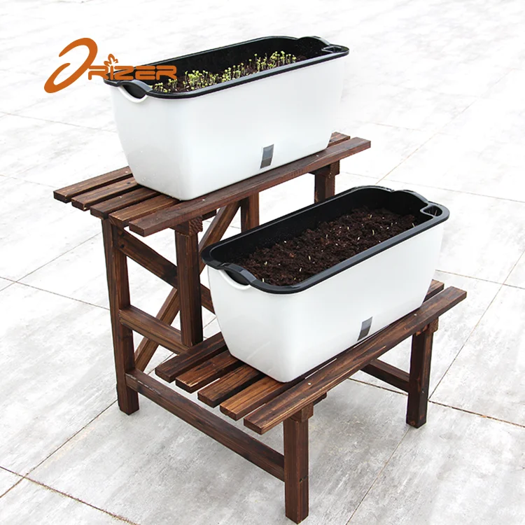 Indoor Window Vegetable Herb Rectangular Flower Plant Pot Plastic Planter Box