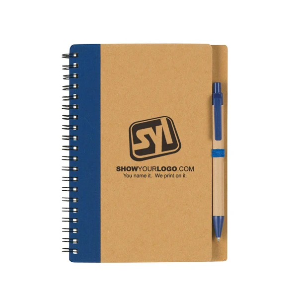 
Wholesale High Quality Office School Kraft Paper Spiral Note Book with Pen for Students 