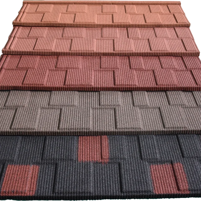 Металлическая черепица Jc классического типа с каменным покрытием и бесплатным клеем