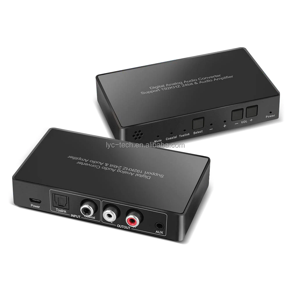 
 Toslink/ SPDIF коаксиальный цифро-аналоговый аудиоконвертер с дистанционным управлением  