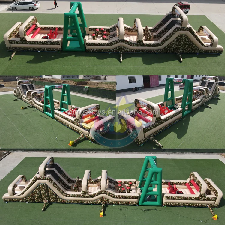 inflatable army obstacle course,inflatable military obstacle ,inflatable army bouncy obstacle