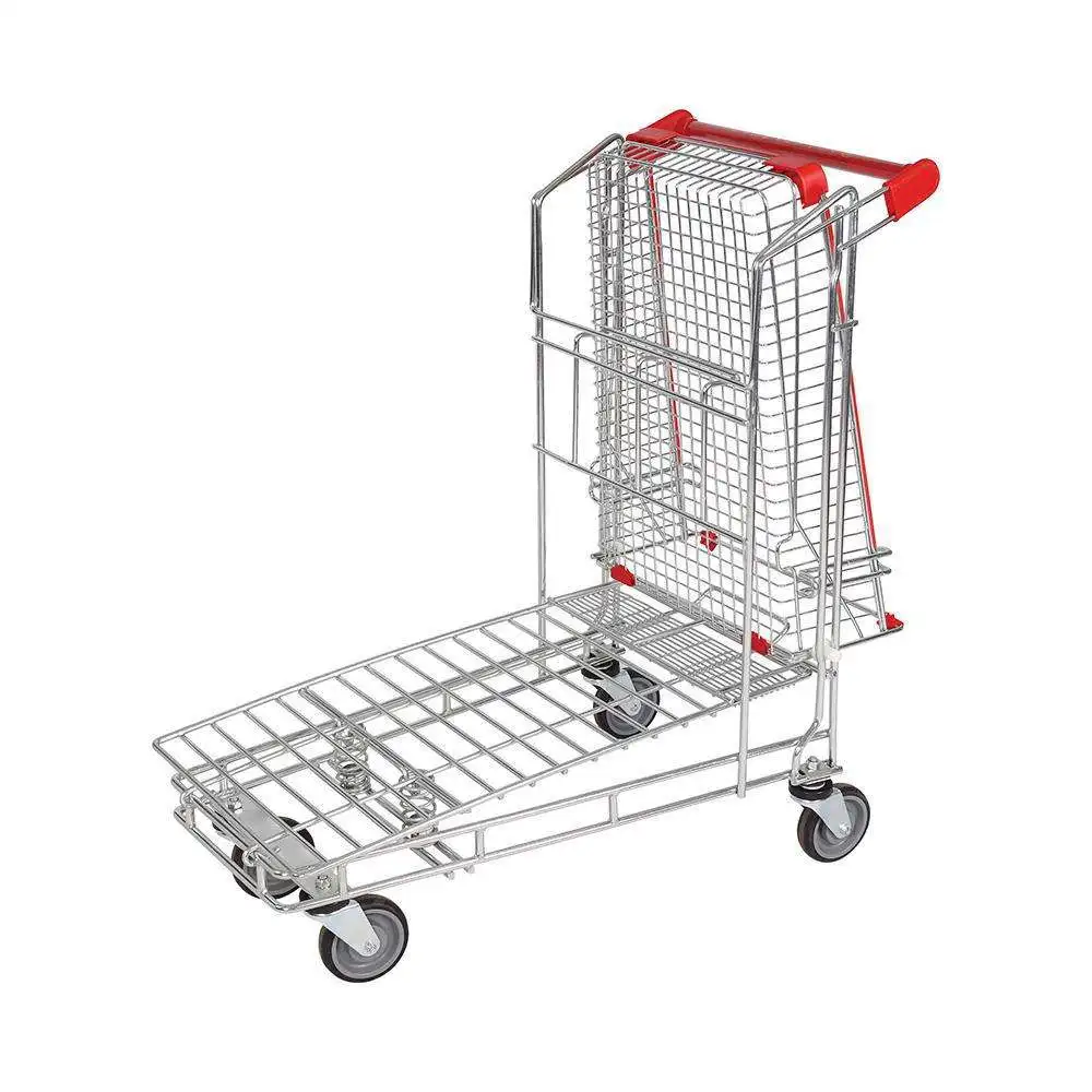 Flat Trolley Folded Cart Foldable Hand Platform Cart Movable Trolley Industrial Trolley Push Cart