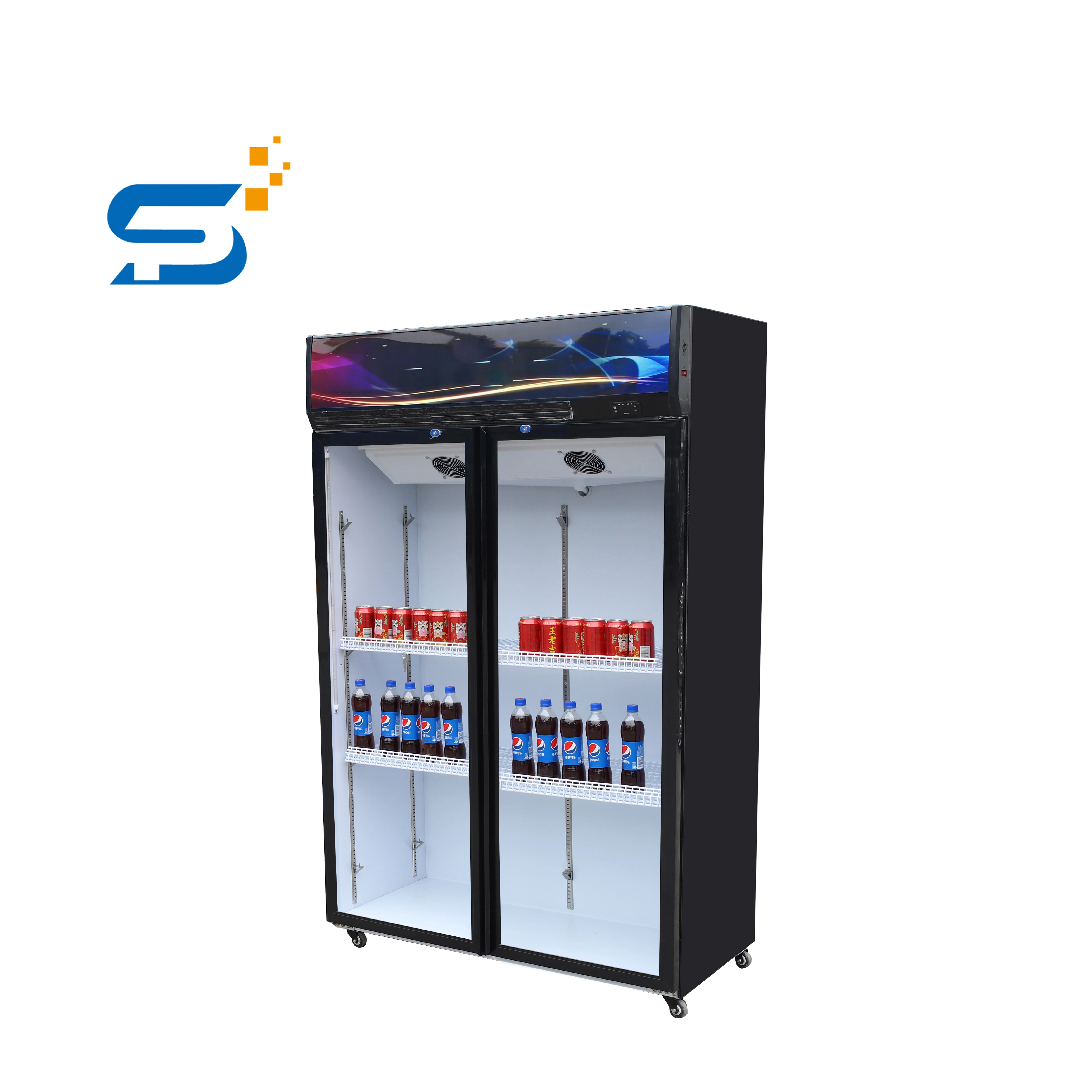 New style refrigerator showcase chiller upright fridge vertical display freezer