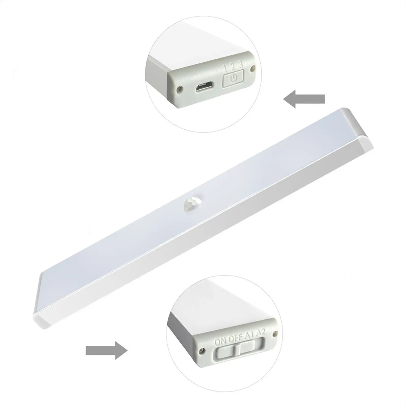 LED Cabinet Light USB Body Lamp Furniture Light OEM Switch Magnetic Wall Motion Sensor Under LED Cabinet Light