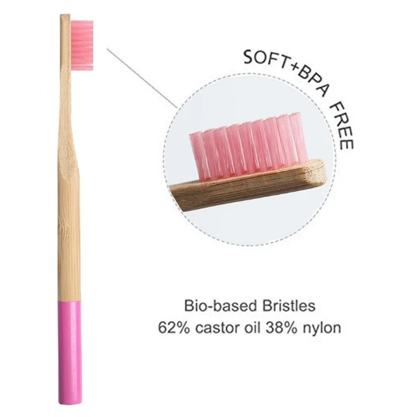 FSC New Product tooth brush With Round Handle 100% Biodegradable Eco-friendly bamboo toothbrush