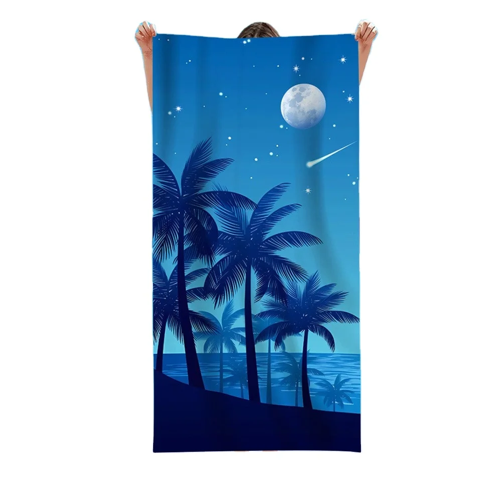 Factory Swim Beachtowel  Printed Quick Dry Shawl  Travel Microfiber Beach Towel Design for Summer Adult Sports 2024