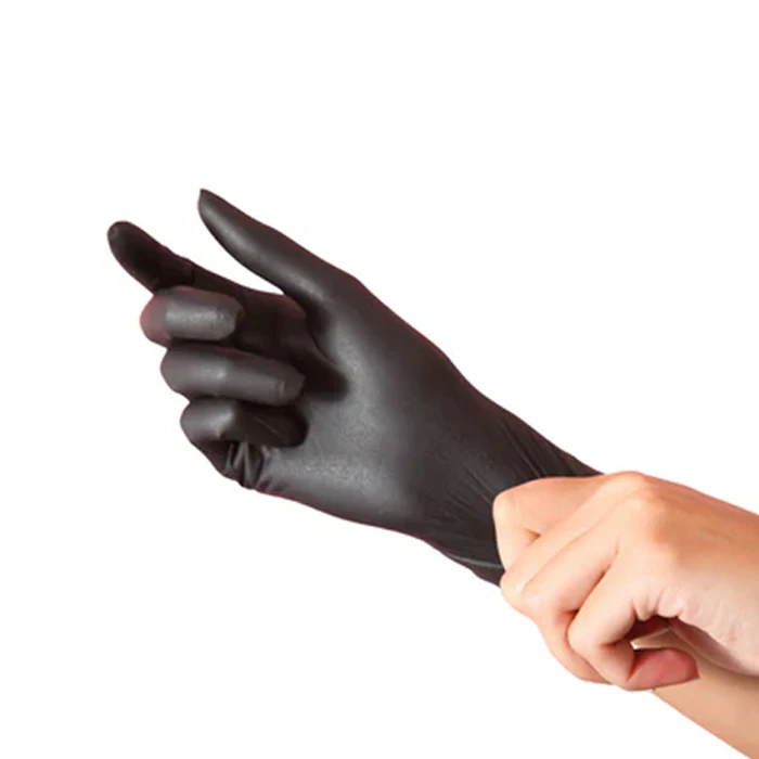 OEM Black Nitrile Medical Grade Exam Glove Extra Light Weight Disposable Glove Food Safe Certified Disposable Gloves