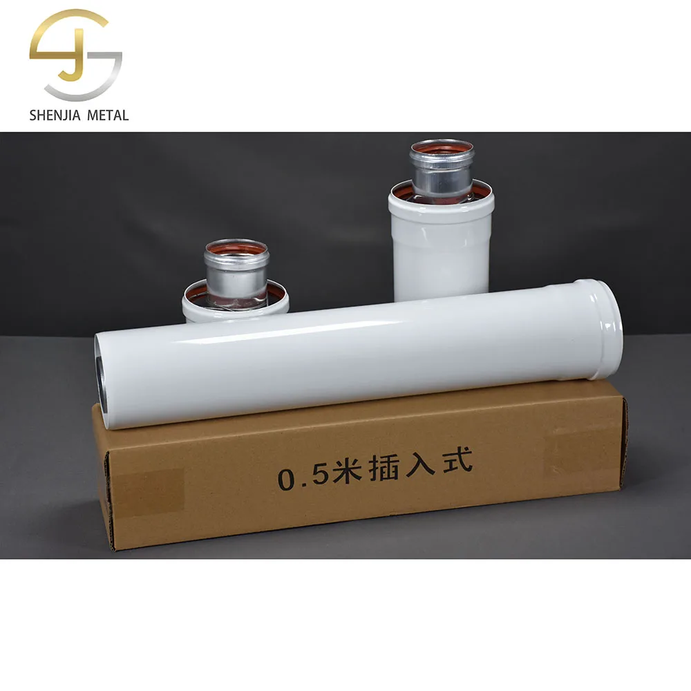 Алюминиевая двойная удлинительная трубка домашний неконденсационный удлинитель дымоход 100/60 мм аксессуары для камина