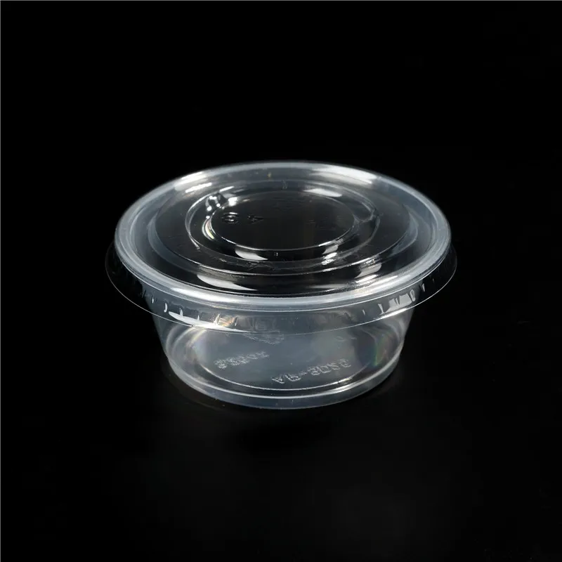 1oz Take away food sauce container disposable plastic 30 ml portion cups with lids