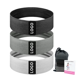 Custom logo Fabric Elastic Exercise Fitness Gym Hip Circle Loop Booty Resistance Bands Sets