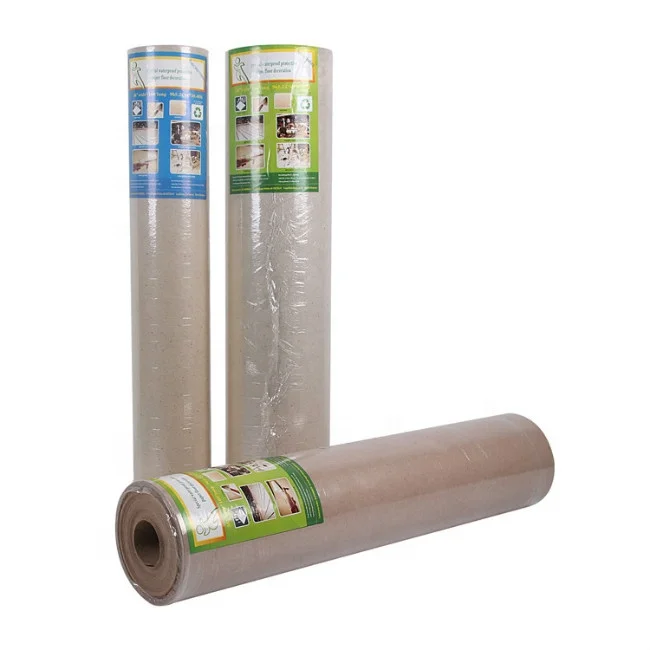 Heavy duty wear-resistant floor protection paper roll, waterproof floor protection pad paper