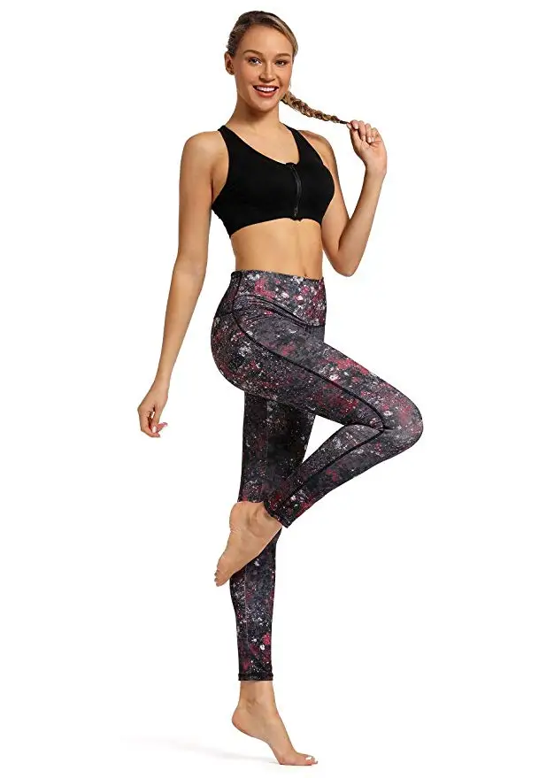 
High Waist Women Tight Sublimation Printing Leggings sports wear Gym fitness clothing set Pocket Custom Logo dropship yoga pants 