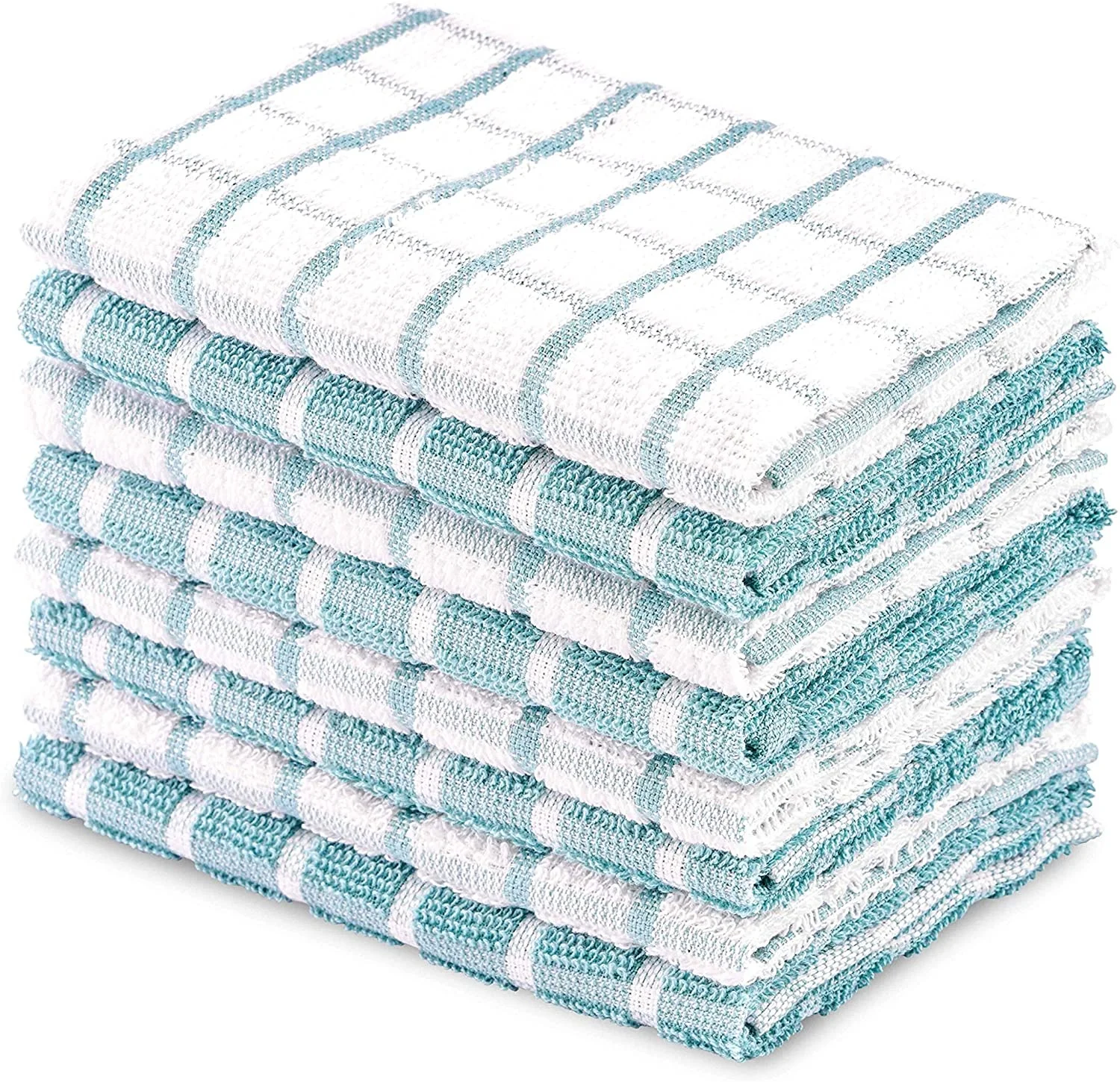 Quick Drying Fabresh Kitchen Dish Cloths Microfiber and Cotton Blend Towels with Durable Reinforced Threaded Edge