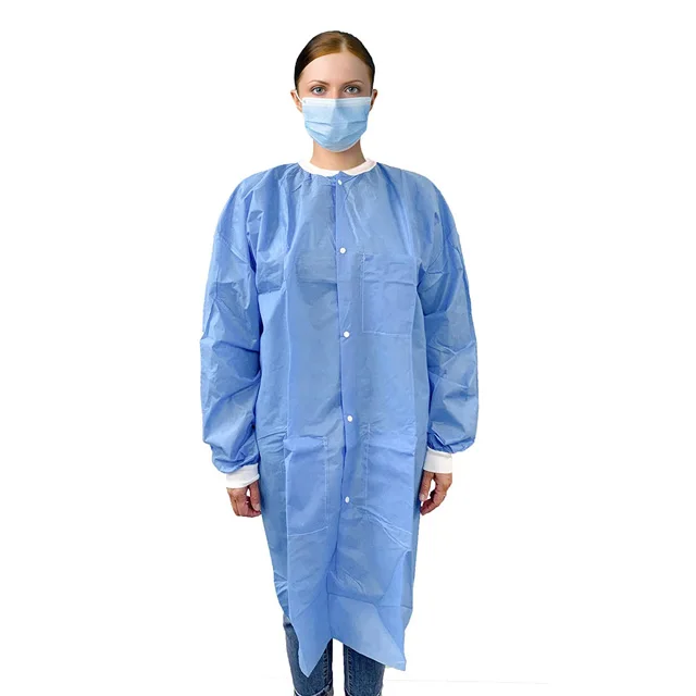 Cheap Disposable Polypropylene  Lab Coats Sterile Cleanroom Laboratory Gown For Doctors