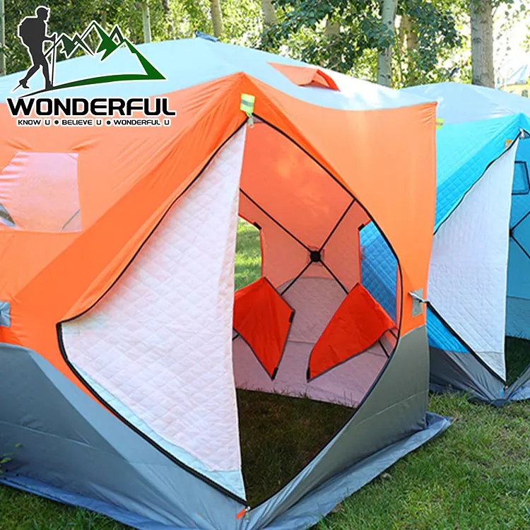 Green Double Oxford Cloth Single-layer Automatic Cotton Winter Cotton Ice Fishing Tent