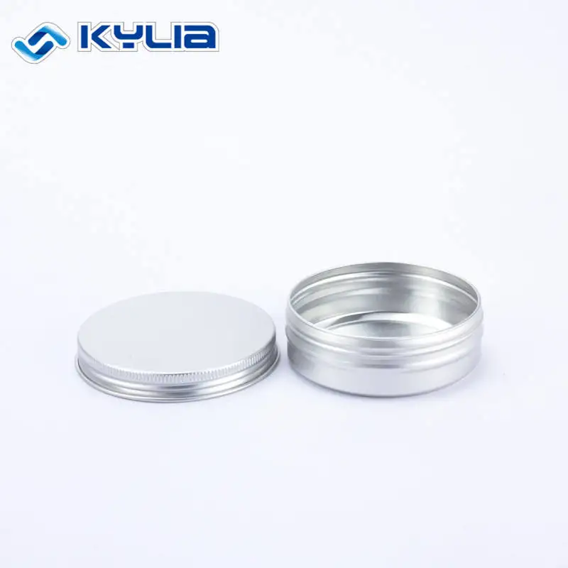 68*25mm Natural Color Packaging 2oz 60ml Tin Can Empty Custom Round Tin Aluminium Jar For Pomade