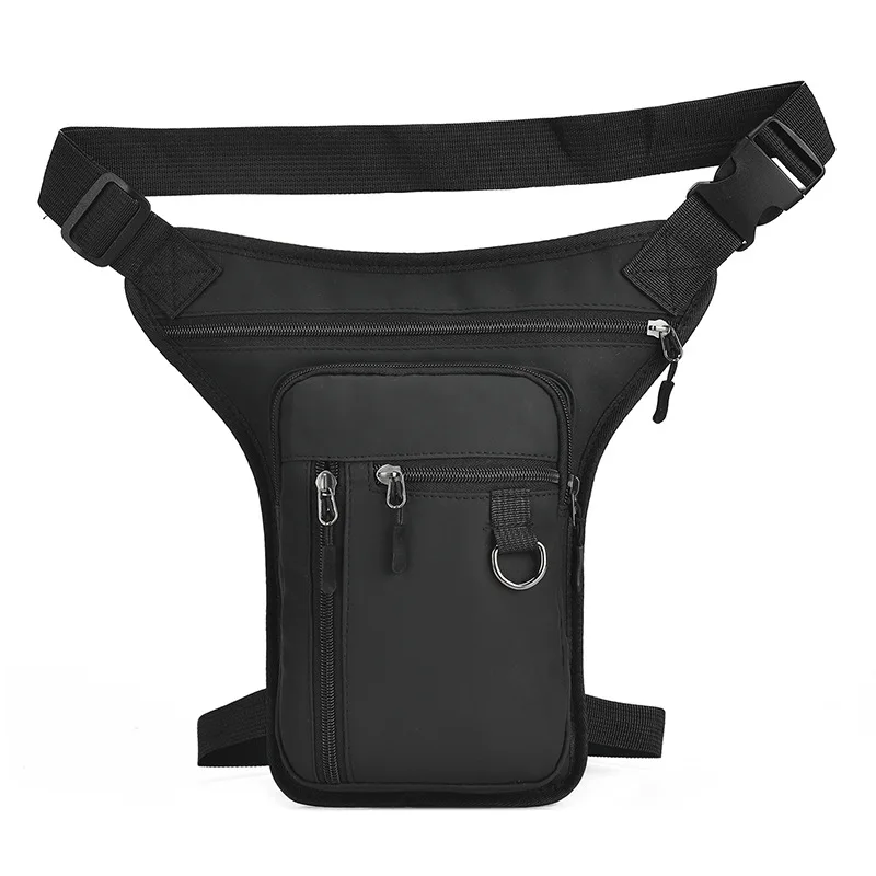 Fashion Leg Belt Bag Men Motorcycle Waist Pack Messenger Shoulder Genuine Leather Bag